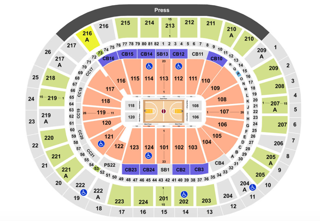 wells-fargo-center-seating-chart-rows-seats-and-club-seats